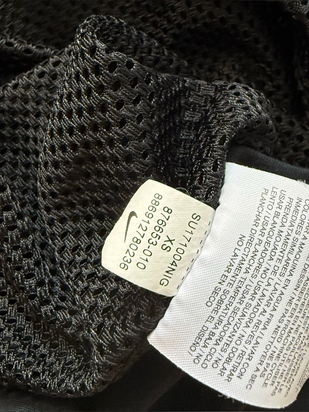 Nike Swoosh Mesh Detail Short Sleeve Top Black